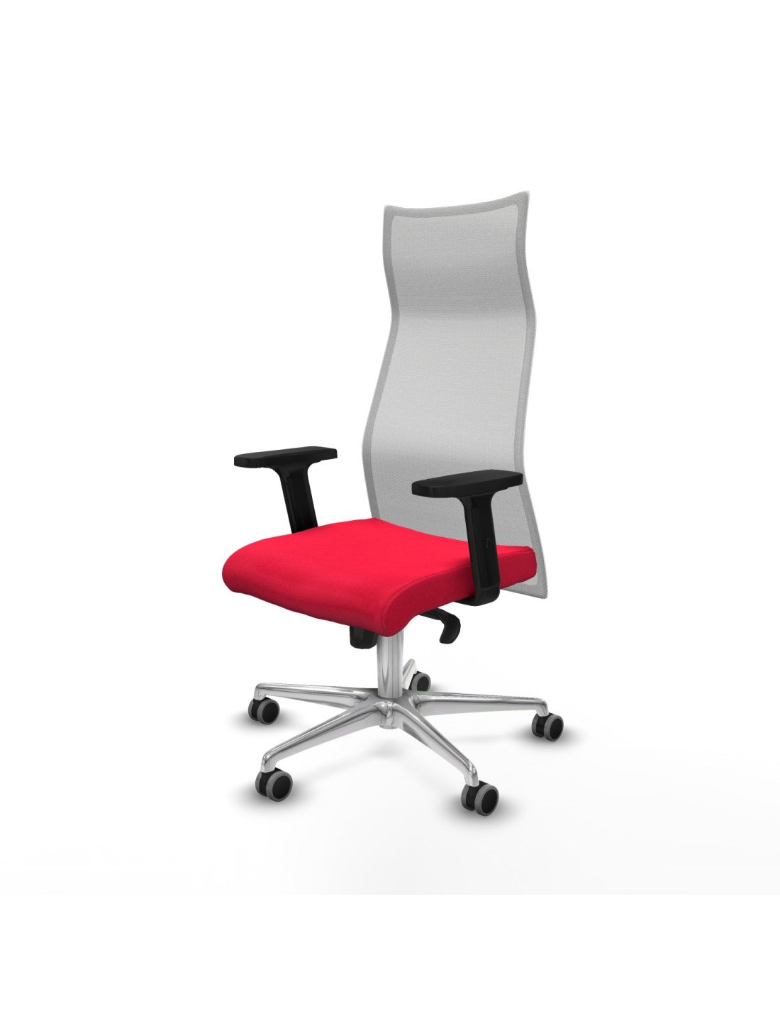 Piqueras y Crespo Albacete malla sincro malla blanca bali rojo brazos 2D base aluminio ruedas 65mm engomadas