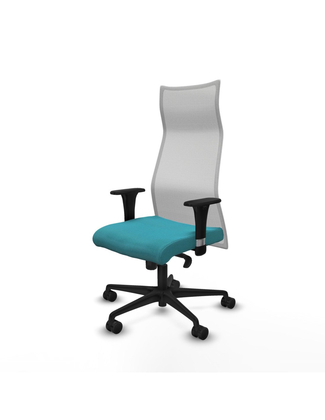 Piqueras y Crespo Albacete malla sincro malla blanca bali turquesa brazos 1D base nailon ruedas 65 mm nailon