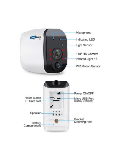 CAMARA IP 2MP 1080P ONEWAY WIFI P2P