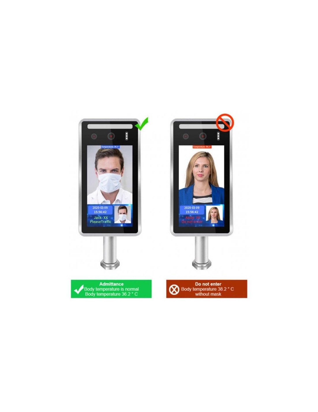 DISPOSITIVO RECONOCIMIENTO FACIAL/TERMOGRAFO/CONTROL DE ACCESO