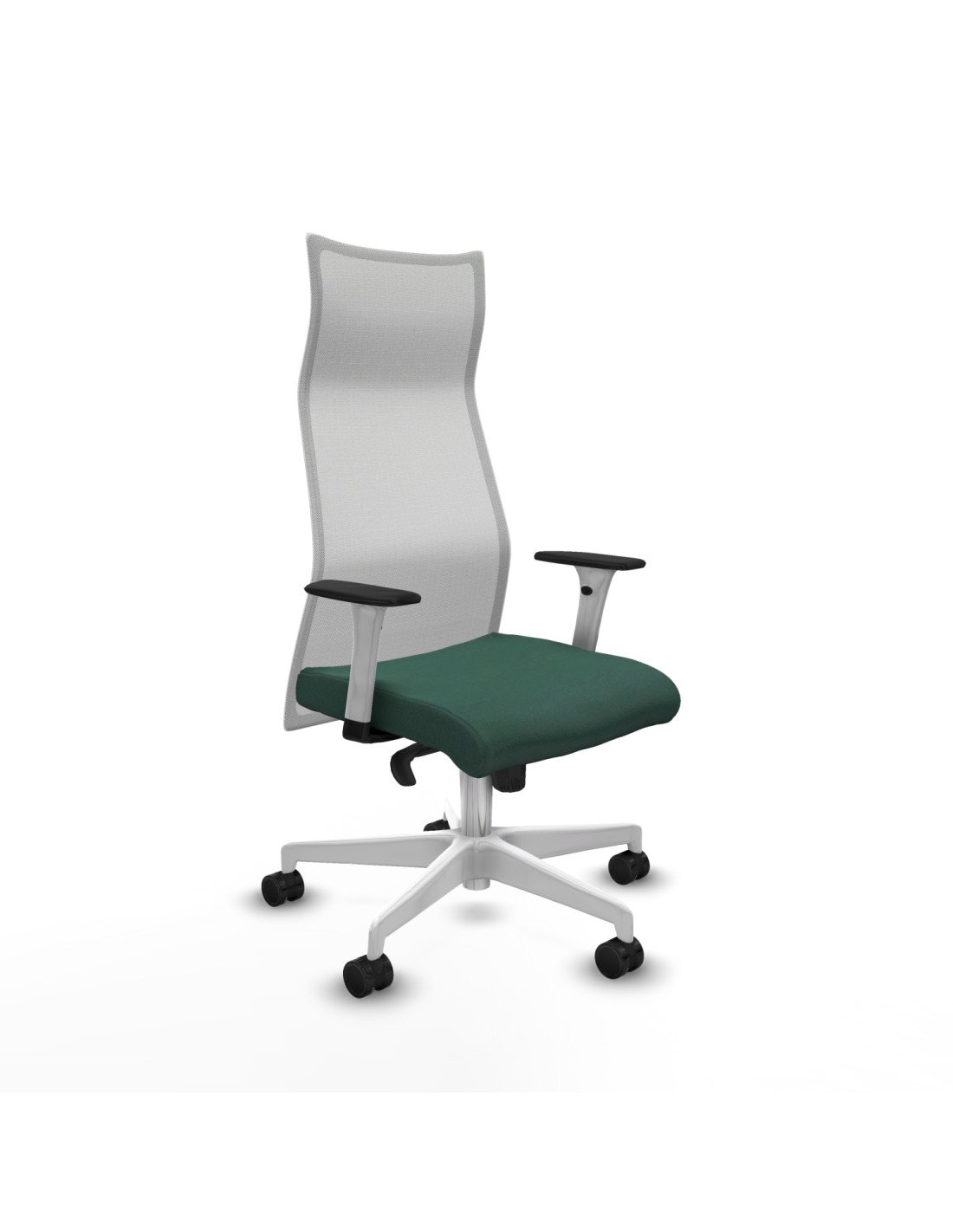 Piqueras y Crespo Albacete malla sincro malla blanca bali verde botella brazos blancos base blanca ruedas 65 mm nailon