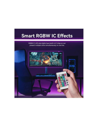 TIRA LED VENTION RGB CONTROL REMOTO 5V 5M WHITE