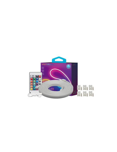 TIRA LED VENTION SILICONA NEON RGB CONTROL REMOTO 5V 1M