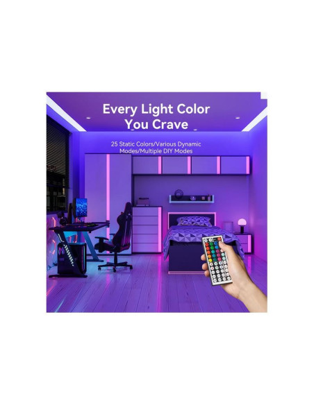 TIRA LED VENTION SILICONA NEON RGB CONTROL REMOTO 5V 2M