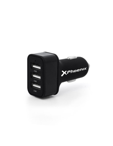 CARGADOR COCHE SMARTPHONE PHOENIX 5V 3x USB 7.2A