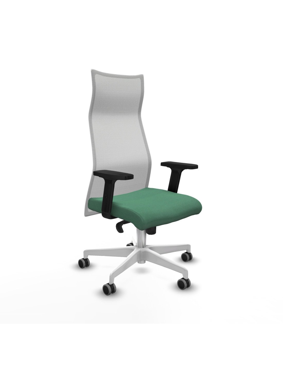 Piqueras y Crespo Albacete malla sincro malla blanca bali verde esmeralda brazos 2D base blanca ruedas 65mm engomadas