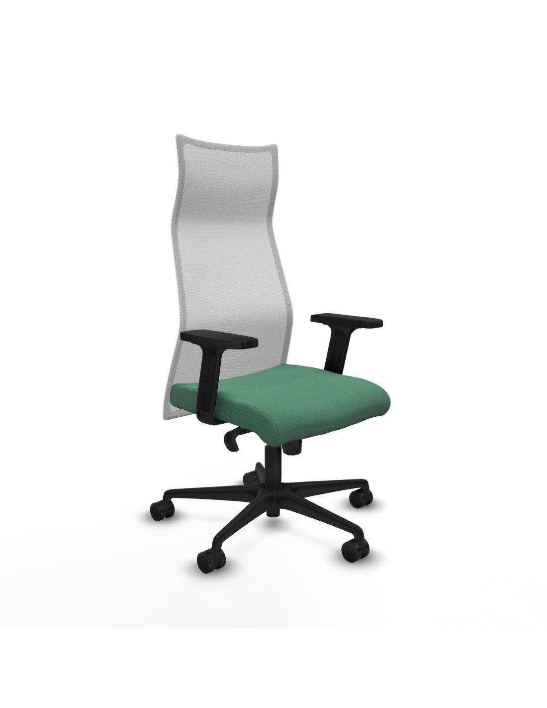 Piqueras y Crespo Albacete malla sincro malla blanca bali verde esmeralda brazos 2D base nailon ruedas 65 mm nailon