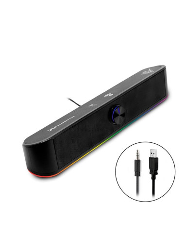 ALTAVOCES PHOENIX PC SOUNDBAR BARRA DE SONIDO 6W RGB