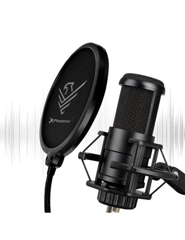 MICROFONO PHOENIX PROFESIONAL + BRAZO ARTICULADO + FILTRO ANTIPOP JACK