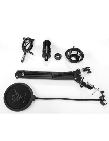 MICROFONO PHOENIX PROFESIONAL + BRAZO ARTICULADO + FILTRO ANTIPOP JACK