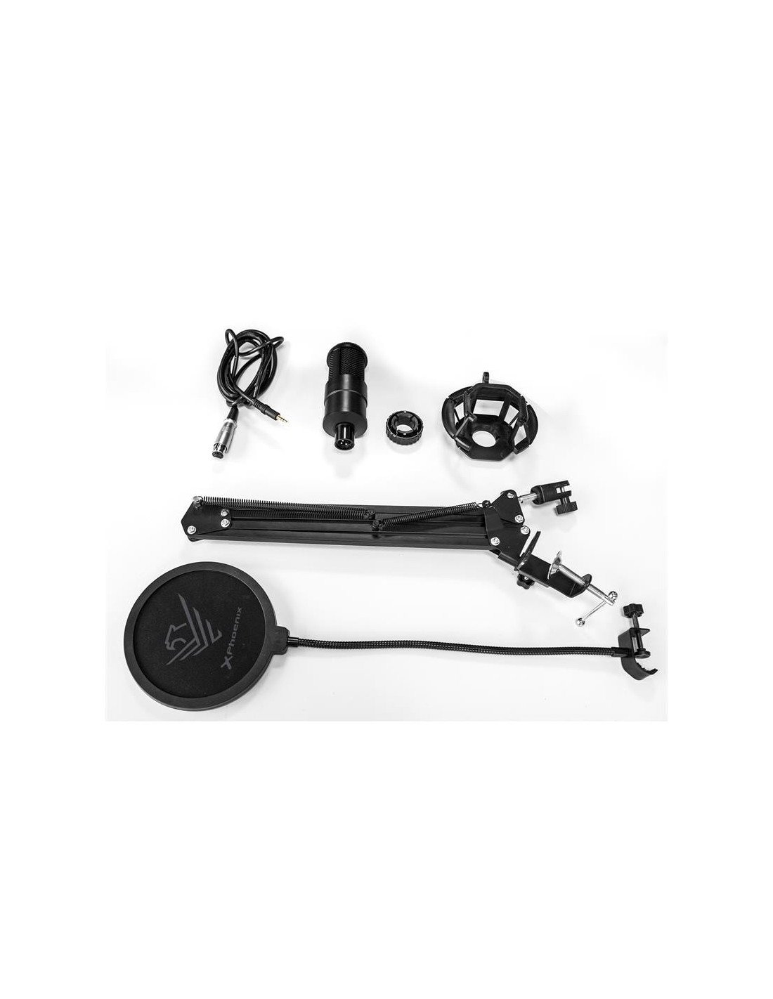 MICROFONO PHOENIX PROFESIONAL + BRAZO ARTICULADO + FILTRO ANTIPOP JACK