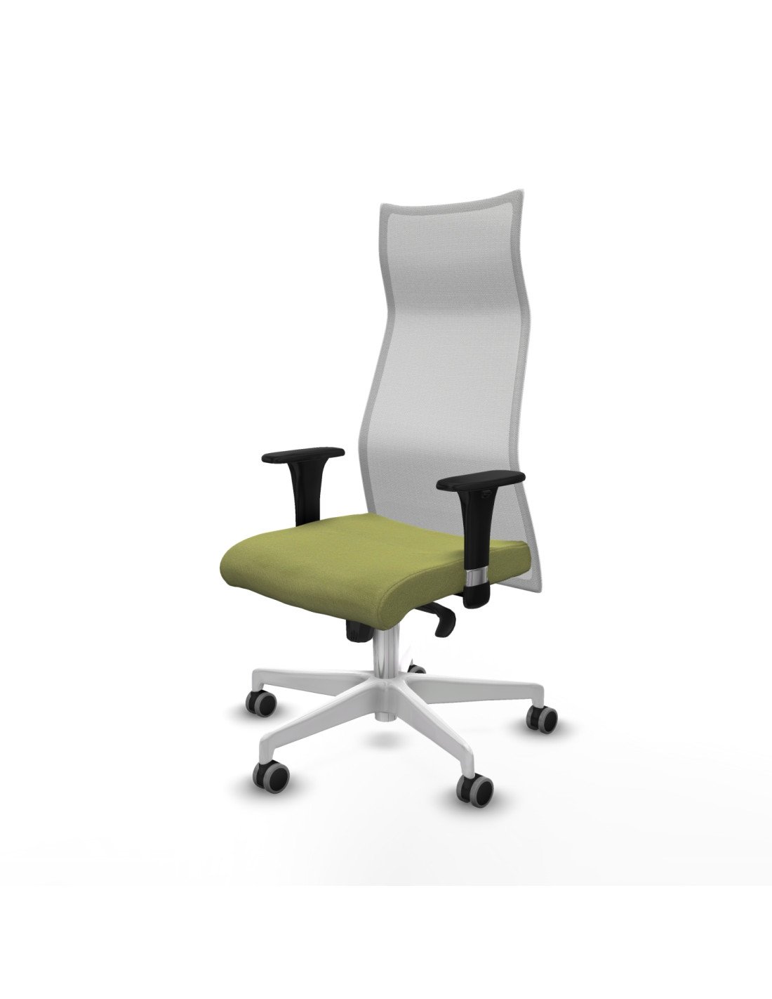 Piqueras y Crespo Albacete malla sincro malla blanca bali verde oliva brazos 1D base blanca ruedas 65mm engomadas