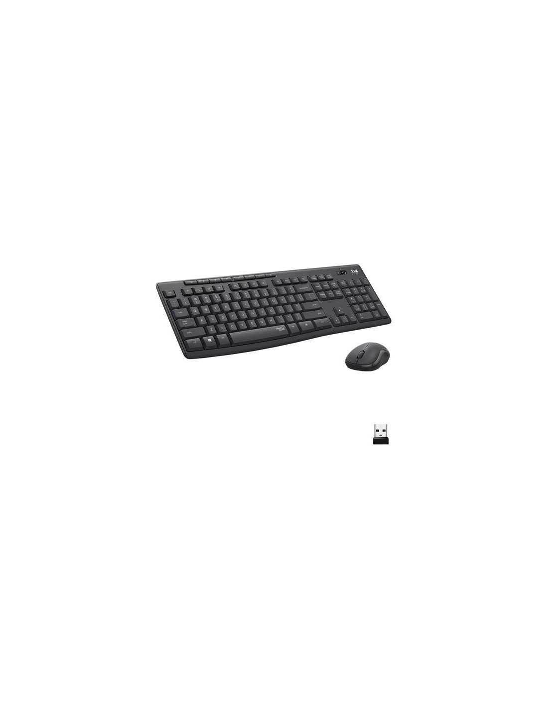 KIT TECLADO Y RATON WIRELESS SILENT TOUCH MK295 LOGITECH GRIS