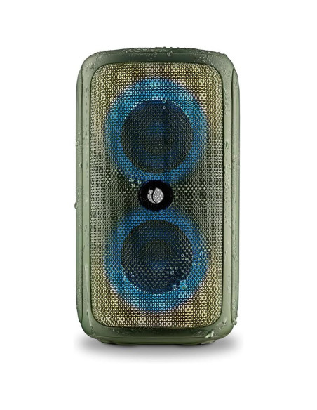 ALTAVOCES NGS ROLLER BEAST RGB PORTATIL WATERPROOF IPX5/BT/USB/AUX/FM GREEN