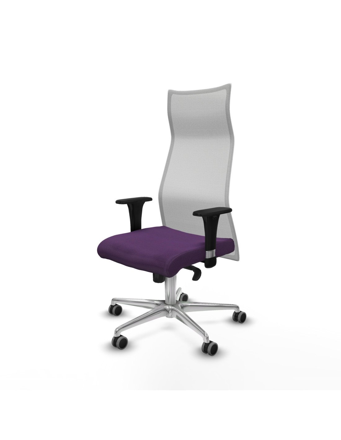 Piqueras y Crespo Albacete malla sincro malla blanca bali morado brazos 1D base aluminio ruedas 65mm engomadas