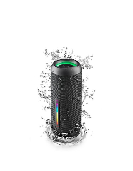 ALTAVOCES NGS ROLLER FURIA 2 RGB PORTATIL WATERPROOF IPX7/BT/USB/AUX BLACK