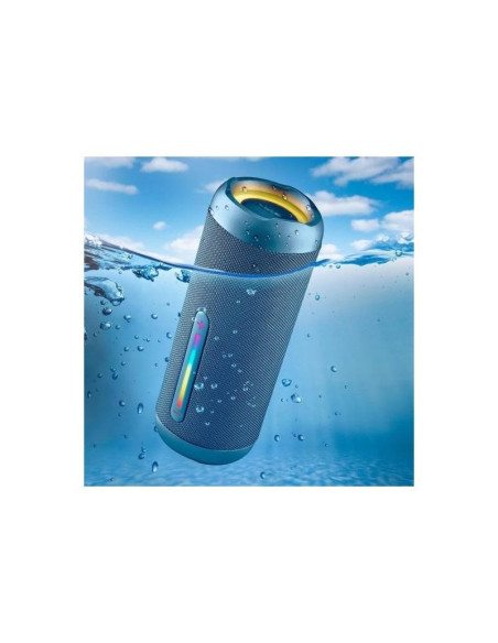 ALTAVOCES NGS ROLLER FURIA 2 RGB PORTATIL WATERPROOF IPX7/BT/USB/AUX BLUE