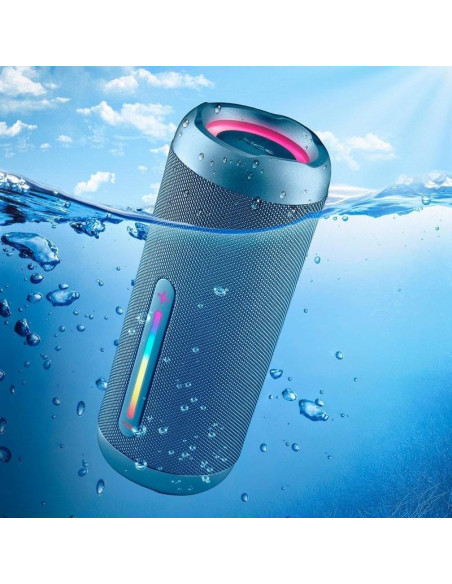 ALTAVOCES NGS ROLLER FURIA 3 RGB PORTATIL WATERPROOF 60W IPX7/BT/USB BLUE