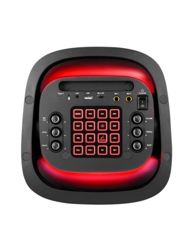 ALTAVOZ PHOENIX RUMBLEBOSS USB MICROSD FM BT RGB 80W KARAOKE + 2 MICROFONOS