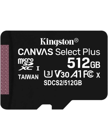 MEMORIA MICRO SD 512GB KINGSTON XC C10 + ADAPTADOR SD