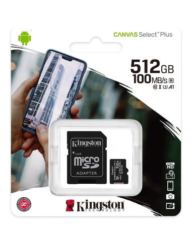 MEMORIA MICRO SD 512GB KINGSTON XC C10 + ADAPTADOR SD