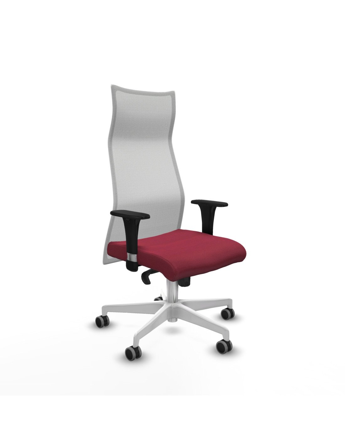 Piqueras y Crespo Albacete malla sincro malla blanca bali granate brazos 1D base blanca ruedas 65mm engomadas