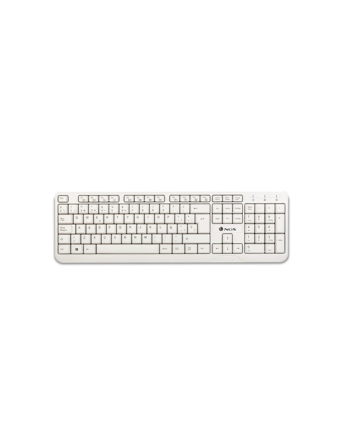 TECLADO NGS SPIKE USB WHITE