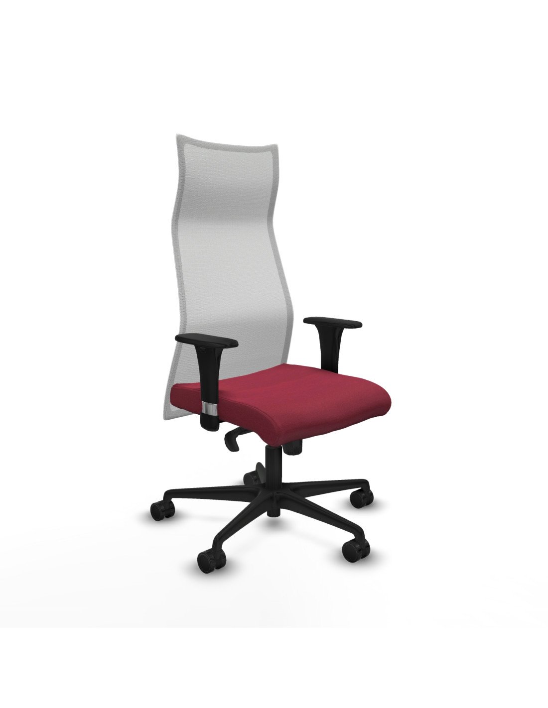 Piqueras y Crespo Albacete malla sincro malla blanca bali granate brazos 1D base nailon ruedas 65 mm nailon