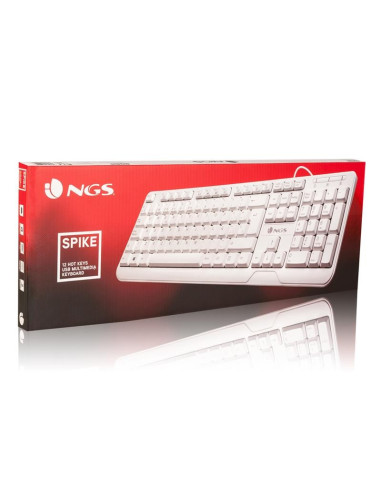 TECLADO NGS SPIKE USB WHITE