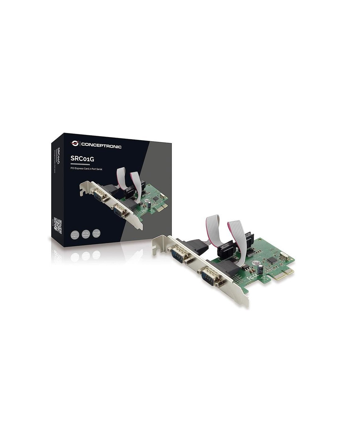 TARJETA CONCEPTRONIC PCI-EX 2 PUERTOS SERIE LOW PROFILE