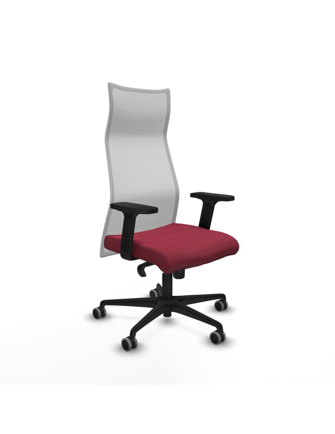 Piqueras y Crespo Albacete malla sincro malla blanca bali granate brazos 2D base nailon ruedas 65mm engomadas