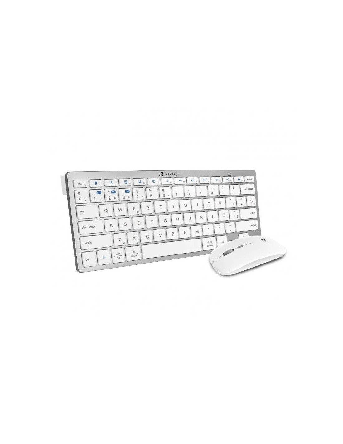 TECLADO + RATON SUBBLIM MULTIDISPOSITVO WIRELESS WHITE/SILVER