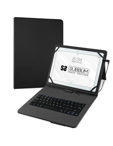 FUNDA SUBBLIM CON TECLADO KEYTAB PRO USB-C TABLET 10.1-11 BLACK