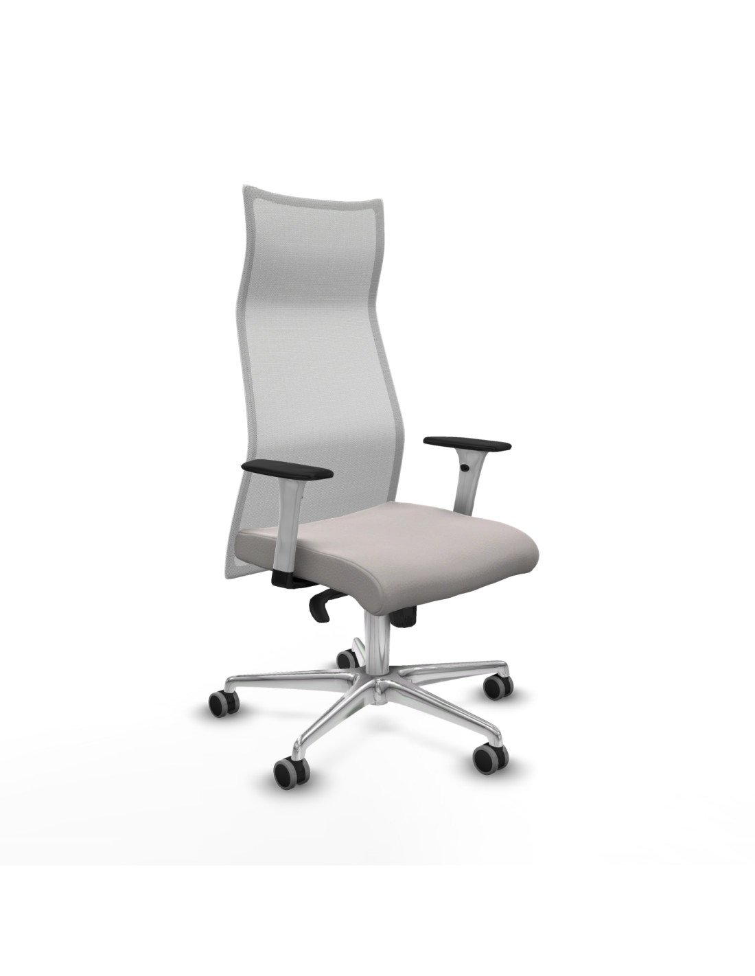 Piqueras y Crespo Albacete malla sincro malla blanca similpiel blanco brazos blancos base aluminio ruedas 65mm engomadas