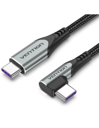 CABLE USB-C VENTION TIPO USB-C/M - USB-C/M ACODADO 5A 100W 0.5M