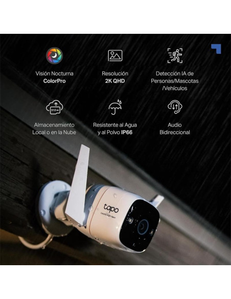 CAMARA IP TP-LINK TAPO C325WB WIRELESS QHD 2K 4MP EXTERIOR IP66