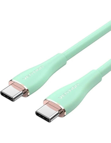 CABLE USB-C VENTION TIPO USB-C/M - USB-C/M 480MBPS 5A 100W 1.5M GREEN