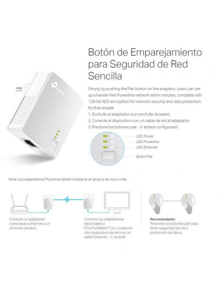 POWERLINE TP-LINK TL-PA4010KIT ETHERNET 2UDS 500M