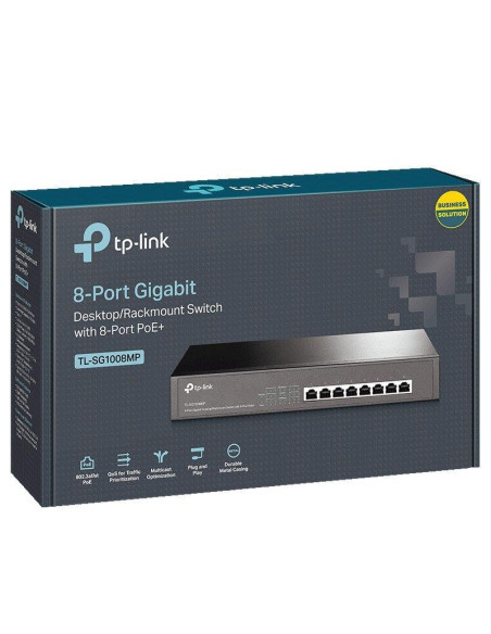 SWITCH TP-LINK GIGABIT 8 PUERTOS TL-SG1008P POE RACK