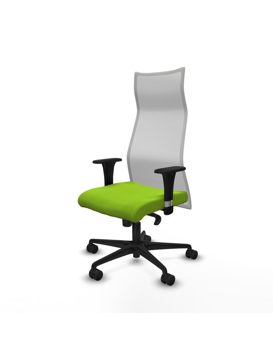 Piqueras y Crespo Albacete malla sincro malla blanca similpiel pistacho brazos 1D base nailon ruedas 65 mm nailon