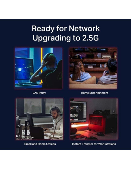 SWITCH TP-LINK GIGABIT 5 PUERTOS 2.5G TL-SG105-M2 METALICA