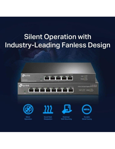 SWITCH TP-LINK GIGABIT 5 PUERTOS 2.5G TL-SG105-M2 METALICA