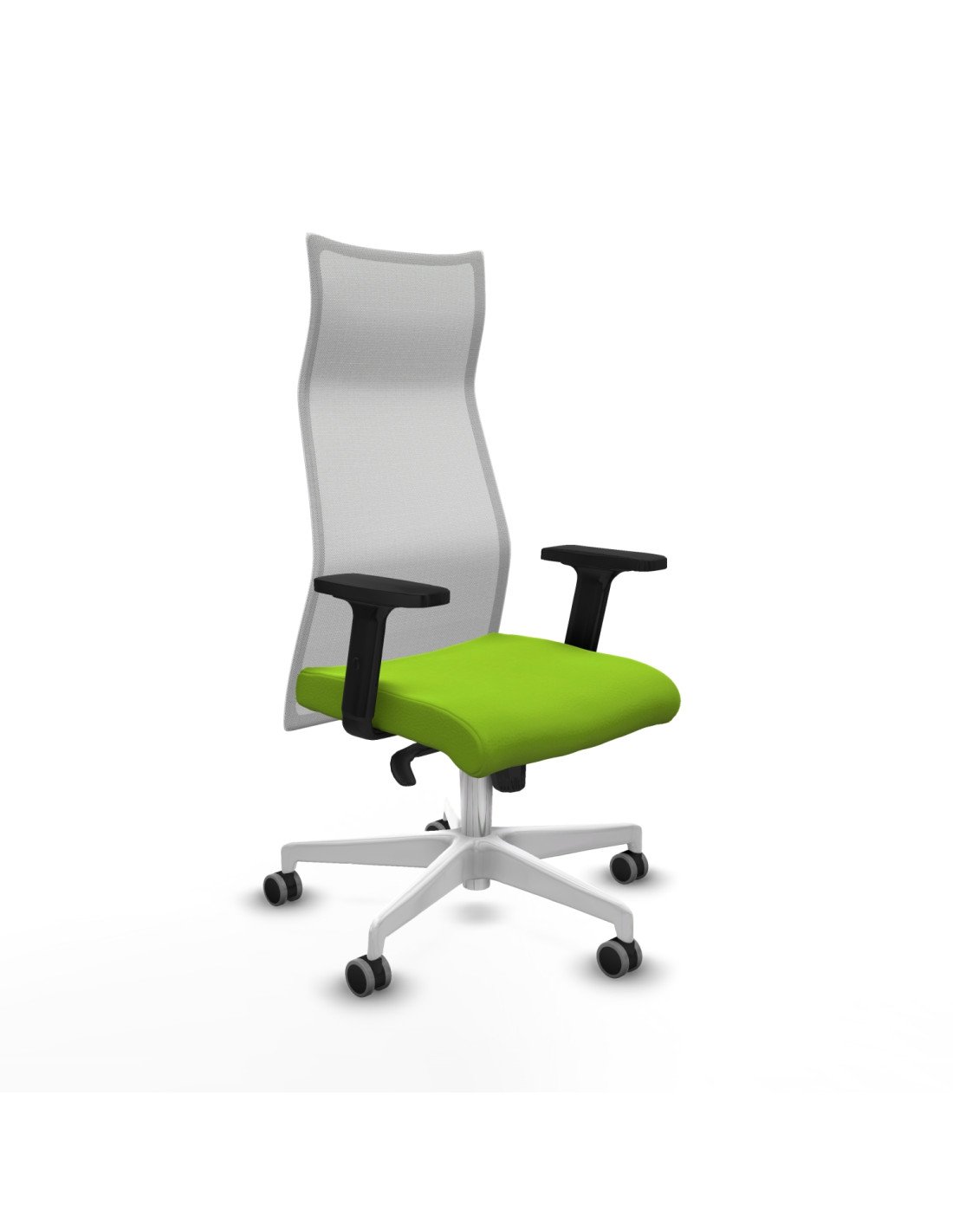 Piqueras y Crespo Albacete malla sincro malla blanca similpiel pistacho brazos 2D base blanca ruedas 65mm engomadas