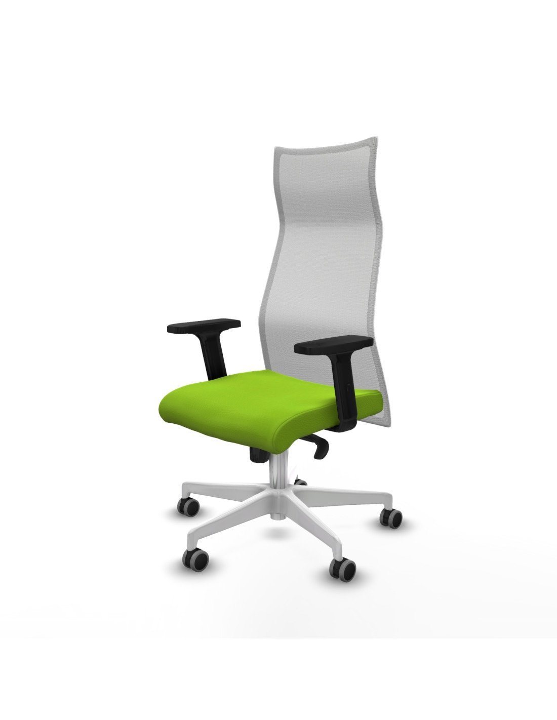 Piqueras y Crespo Albacete malla sincro malla blanca similpiel pistacho brazos 2D base blanca ruedas 65mm engomadas