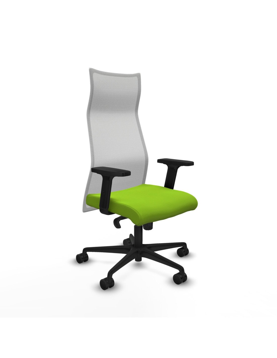 Piqueras y Crespo Albacete malla sincro malla blanca similpiel pistacho brazos 2D base nailon ruedas 65 mm nailon