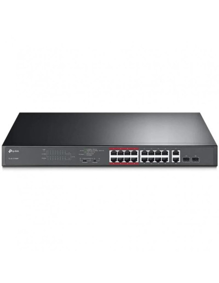 SWITCH TP-LINK 16 PUERTOS 10/100MBPS + 2 10/100/1000 POE+ RACK