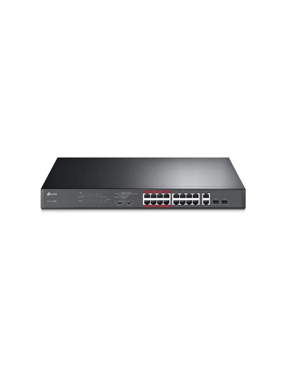 SWITCH TP-LINK 16 PUERTOS 10/100MBPS + 2 10/100/1000 POE+ RACK