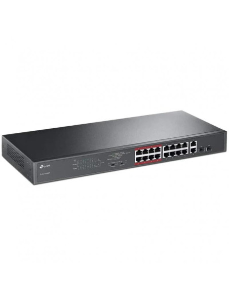 SWITCH TP-LINK 16 PUERTOS 10/100MBPS + 2 10/100/1000 POE+ RACK