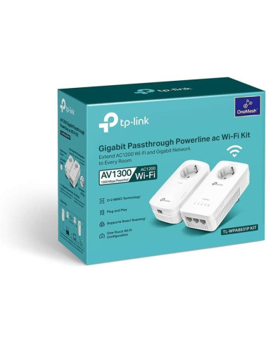 POWERLINE TP-LINK TL-WPA8631P ETHERNET AV1300 + ENCHUFE KIT 2UD