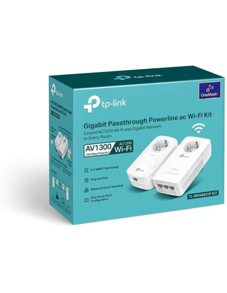 POWERLINE TP-LINK TL-WPA8631P ETHERNET AV1300 + ENCHUFE KIT 2UD